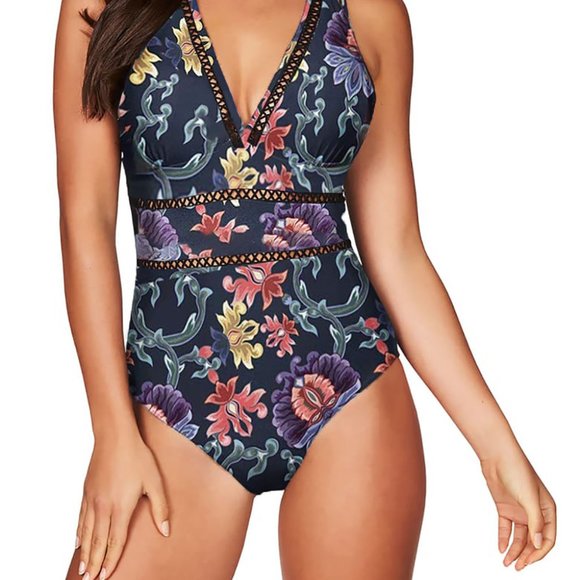 Floral One-Piece Swimsuit - Picture 8 of 9